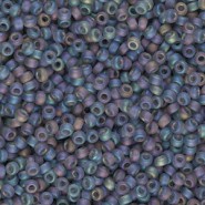Miyuki seed beads 11/0 - Matted transparent grey ab 11-152FR